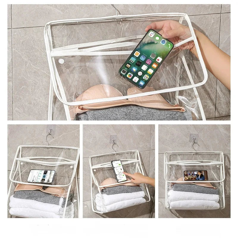 Waterproof PVC Hanging Storage Bag – Wall Mount Organizer