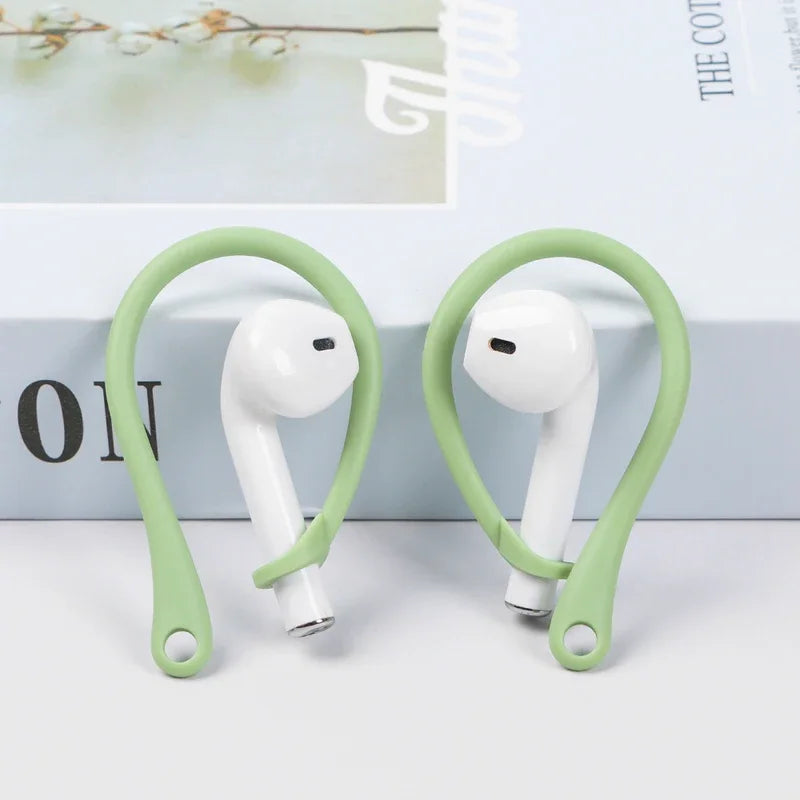 1 Pair Silicone Anti-lost Ear Hook for Apple AirPods 1 2 3 Pro Sports Anti-drop Ear Hook Wireless Earphone Ear Hook White Black Oasis Select