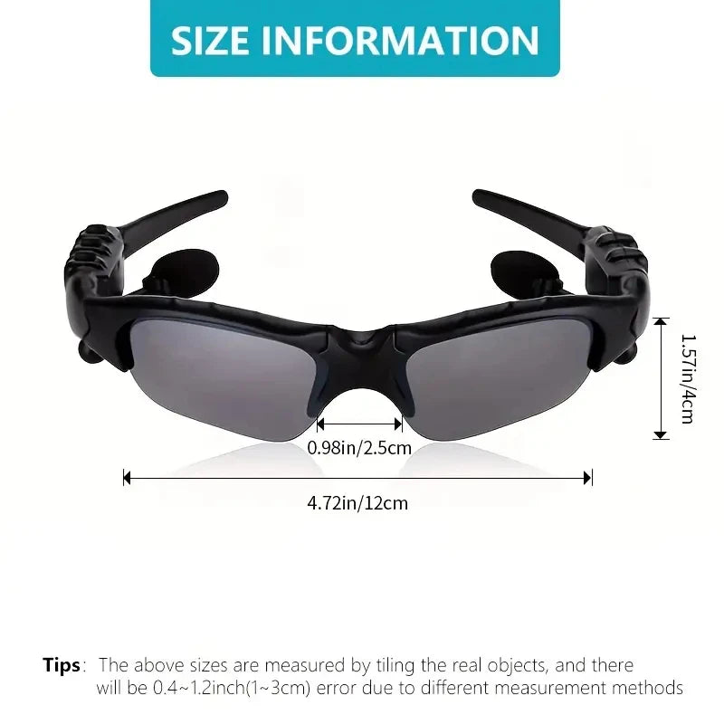 Glasses Headset Stereo Earphones Wireless Headset with Mic Glasses Sunglasses for Driving Cycling Sports Headphones Oasis Select