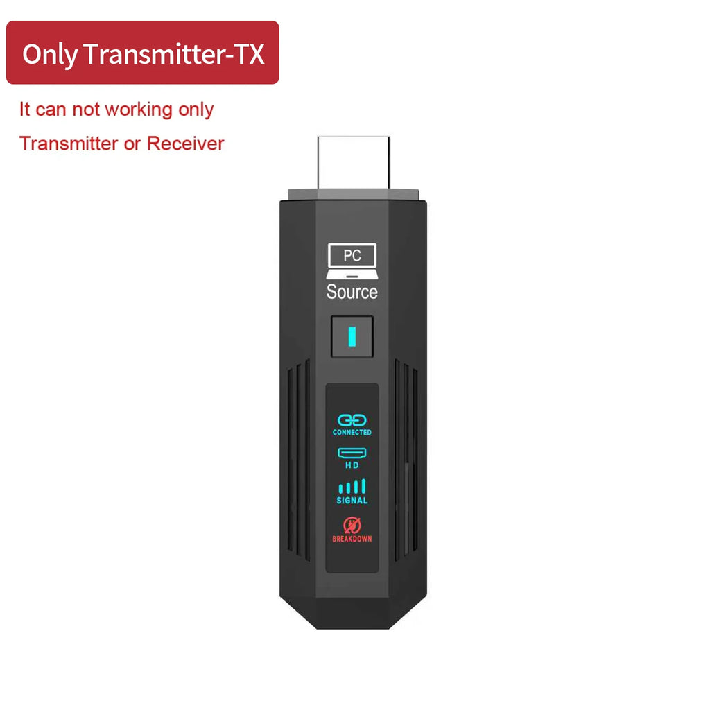 1080P 50M Wireless HDMI-Compatible Video Audio Transmitter Receiver Extender Display Adapter Dongle For TV Box Monitor Projector Oasis Select Only Transmitter -TX