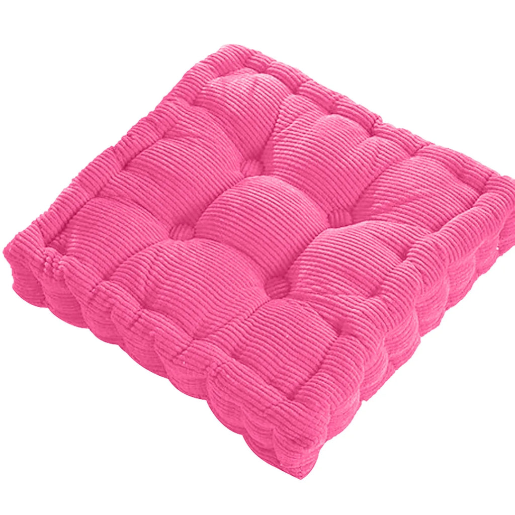 Square Tatami Floor Cushion – Thick Cotton Seat Pad Home & Office Floor Seat Cushion Oasis Select Hot Pink