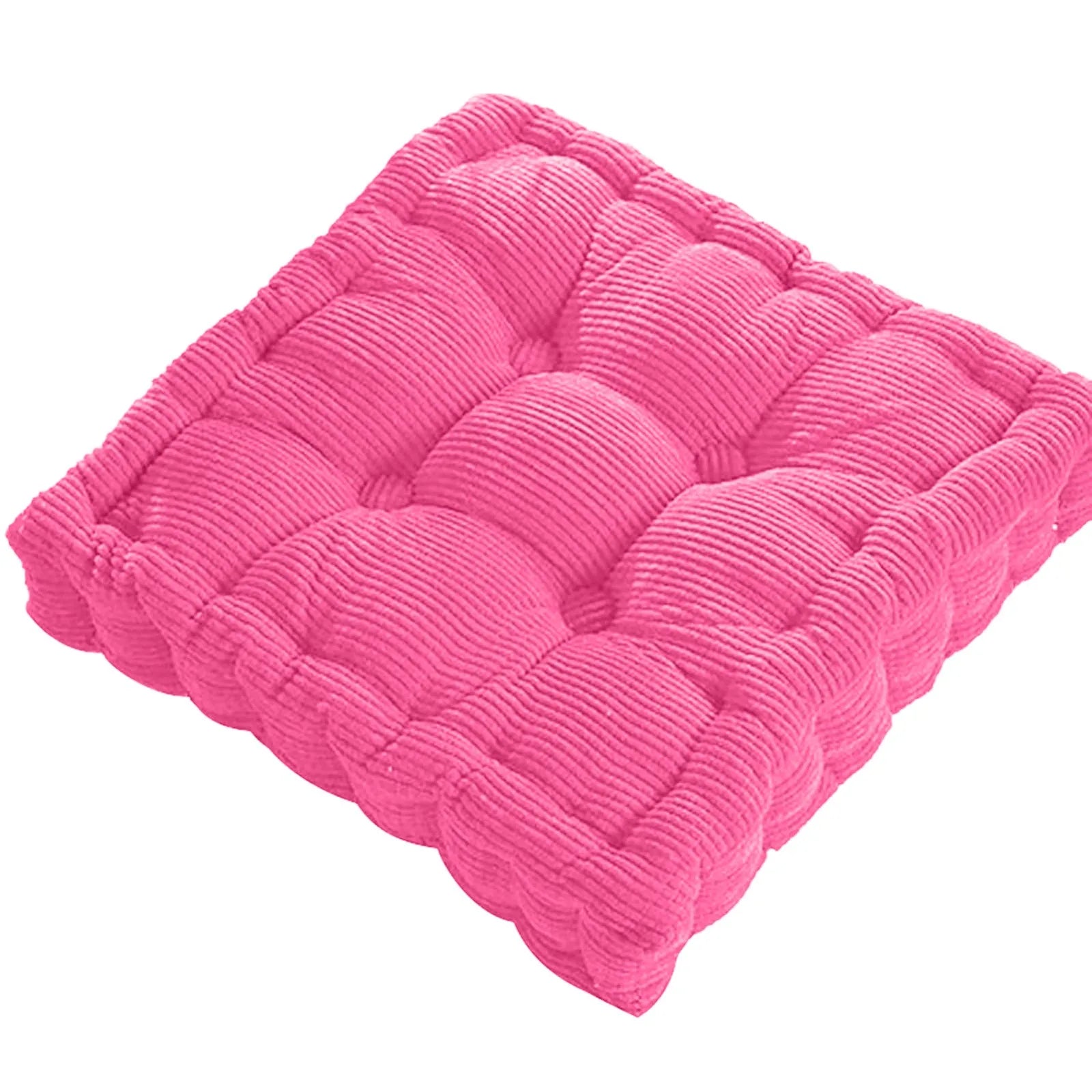 Square Tatami Floor Cushion – Thick Cotton Seat Pad Home & Office Floor Seat Cushion Oasis Select Hot Pink