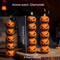3PCS Halloween Aromatherapy Candles Spooky Skull Bone Fingers Pumpkin Candle 3D Scented Candles Festival Home Decoration Gifts Oasis Select pumpkin