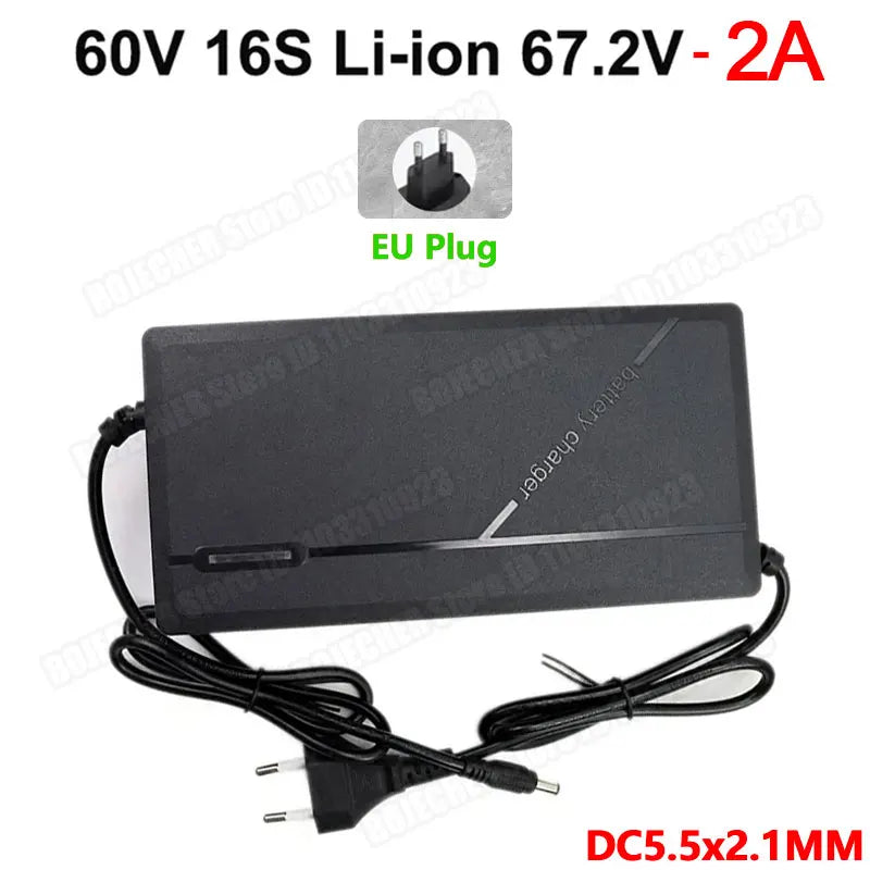 48V 36V 72V 60V 5A Charger Intelligent Fast Charging 10/13/16/20S Li-ion Battery Charger 67.2V 54.6V 84V Lithium Battery Charger Oasis Select 60V 2A-DC-EU