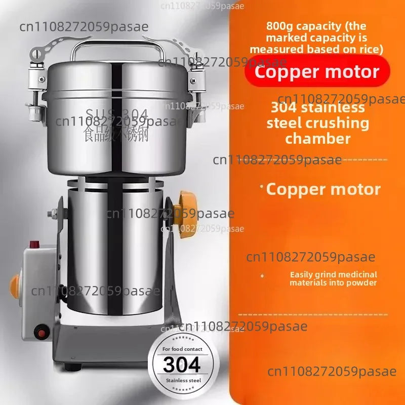 Electric Herb & Grain Grinder – Ultra-Fine Stainless Steel Mill