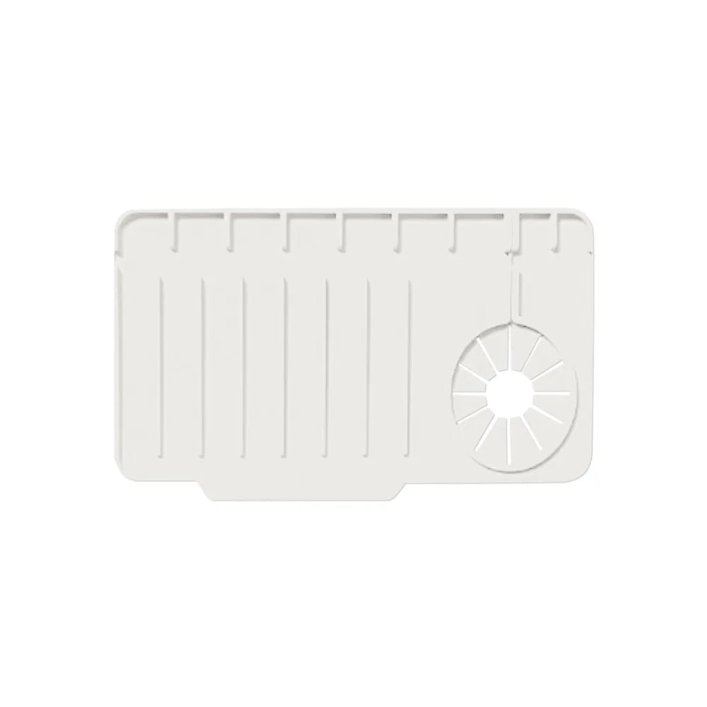 Silicone Sink Splash Pad Large Size Single Side Faucet Drip Mat Non-Slip Countertop Protector Water Catcher Mat for Kitchen Sink Oasis Select Beige-27x15x1.5cm