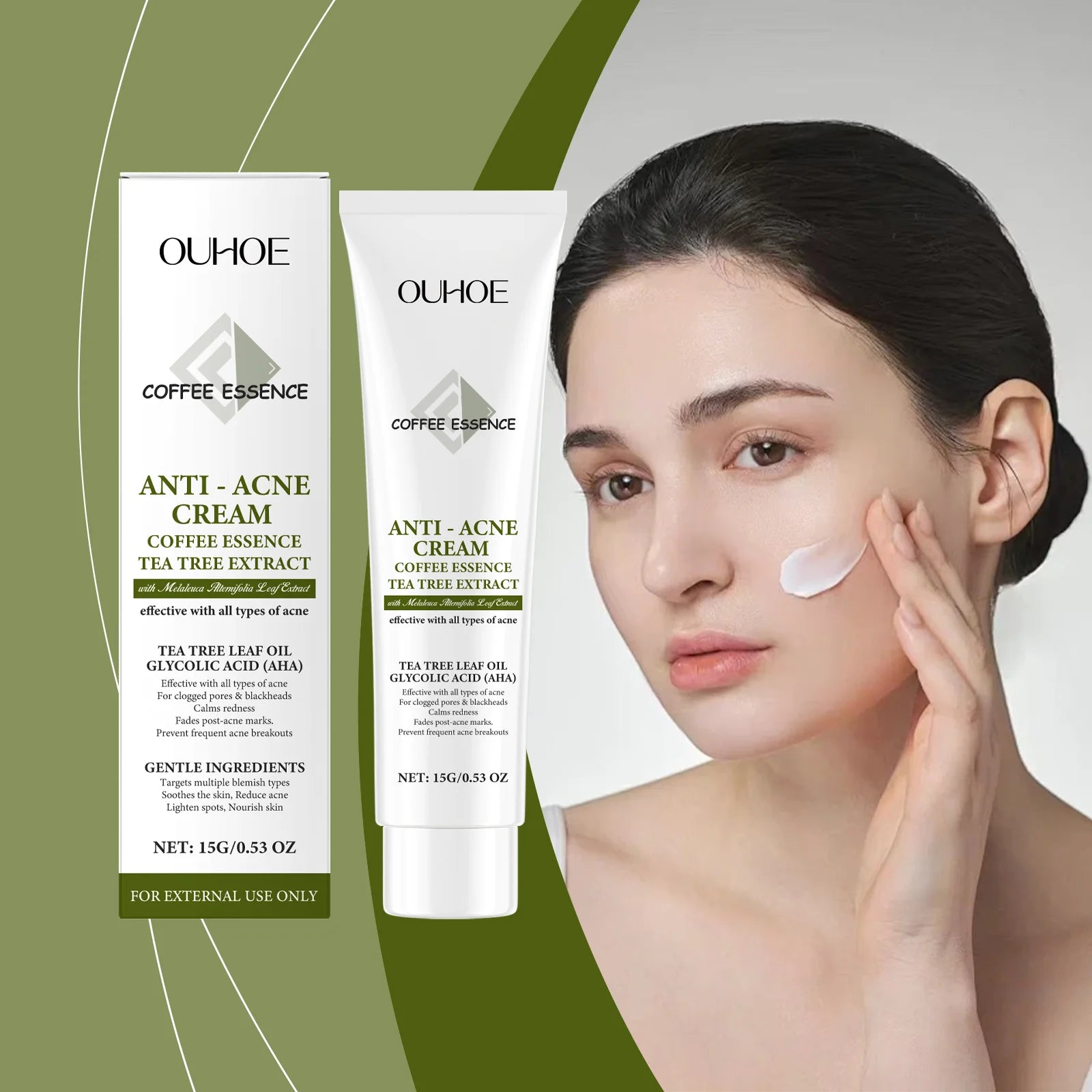 Anti Acne Cream Herb Repairing Spot Blemishes Remover Oil Control Shrink Pores Whitening Moisturizing Pimples Treatment Ointment Oasis Select