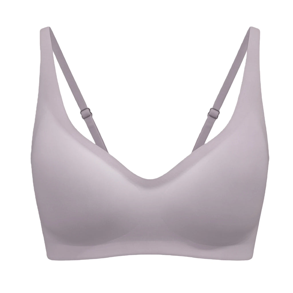 Women Seamless Bra One-Piece Underwear Wire-Free Gather Anti-Sagging Bralette Invisible Underwear Soft and Comfortable Underwear Oasis Select Grey M