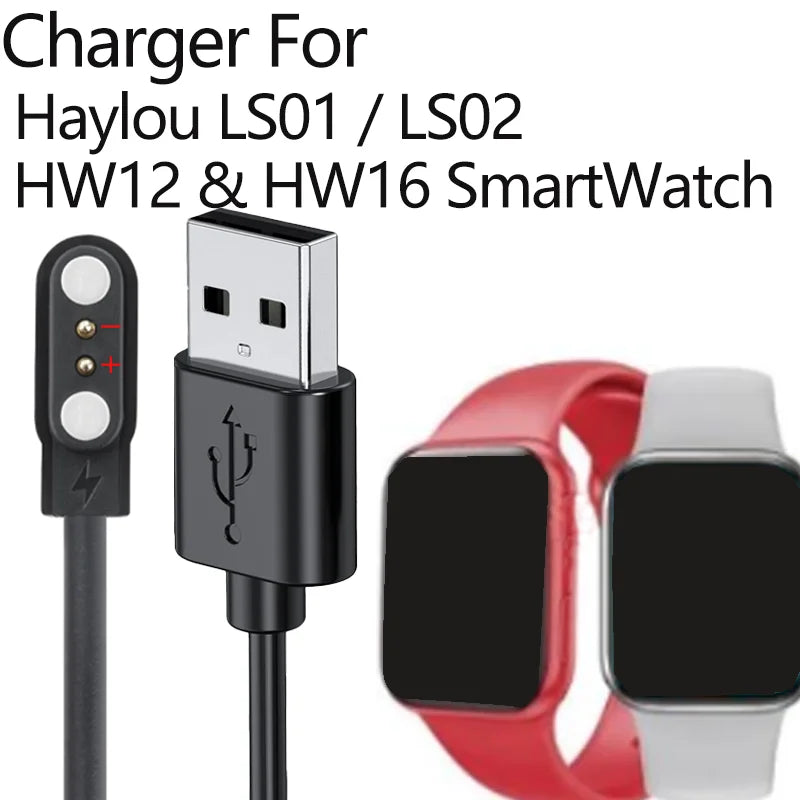 Magnetic USB Charger for Haylou LS01 LS02 HW12 HW16 Smartwatch Smartwatch Charger Cable Oasis Select