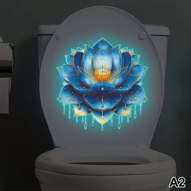 Glow-in-the-dark Toilet Stickers, Self-adhesive And Removable Stickers, Bathroom Decorative Stickers, Car Stickers. Oasis Select A2