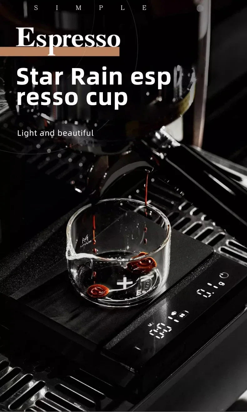Star Rain Shot Cup Espresso Glass Ounce Cup with Graduated 100ml Measuring Cup Kitchen Gadgets Oasis Select