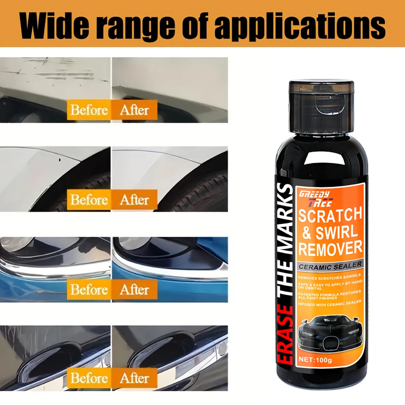 Car Scratch Repair Paste Kit – Nano Wax & Swirl Remover