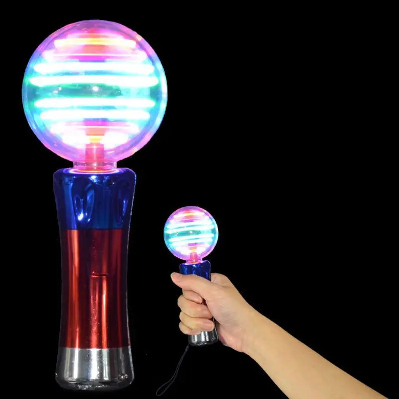 7.8 Inch Flashing LED Wand Classroom Prizes Light Up Magic Ball Toy Wand Thrilling Spinning Light Show for Boys & Girls for Kids Oasis Select