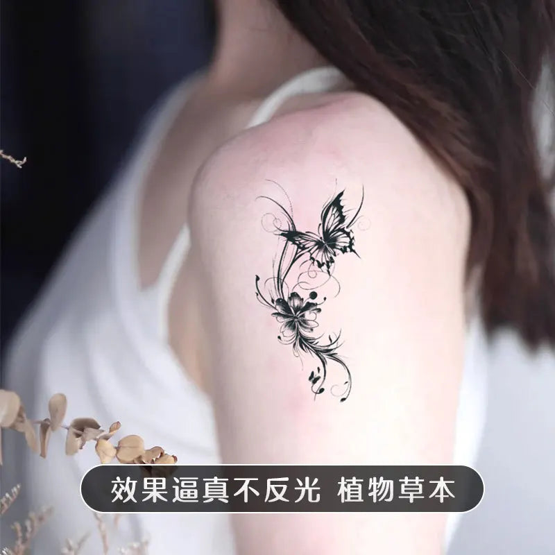 New butterfly tattoo sticker niche hottie personality realistic lasting waterproof advanced sense tattoo Oasis Select