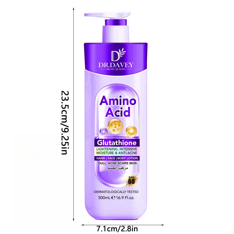 DR.DAVEY Glutathione Body Lotion – Hydrating Moisturizer 500g