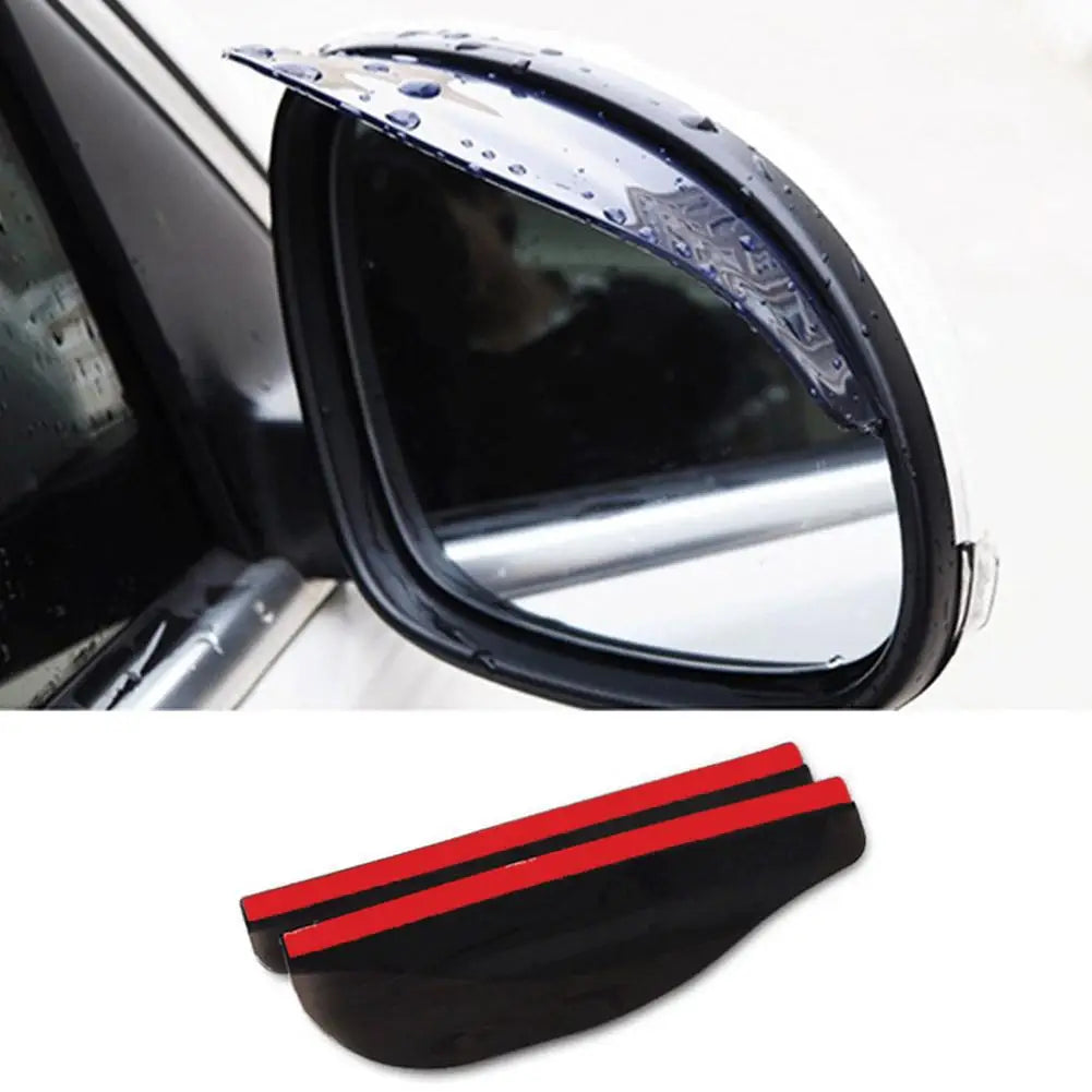 2PCS/Set Car Rearview Mirror Rain Guard Universal Flexible Rearview Mirror Eyebrow Rain Cover Sun Visor Shade Cover Protector Oasis Select