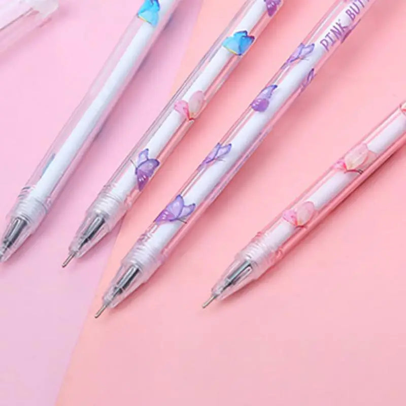 1PCS Creative Sequin Butterfly Gel Pen Cartoon Student Writing Pen Office School Supplies Signature Water-based Roller Pen Oasis Select