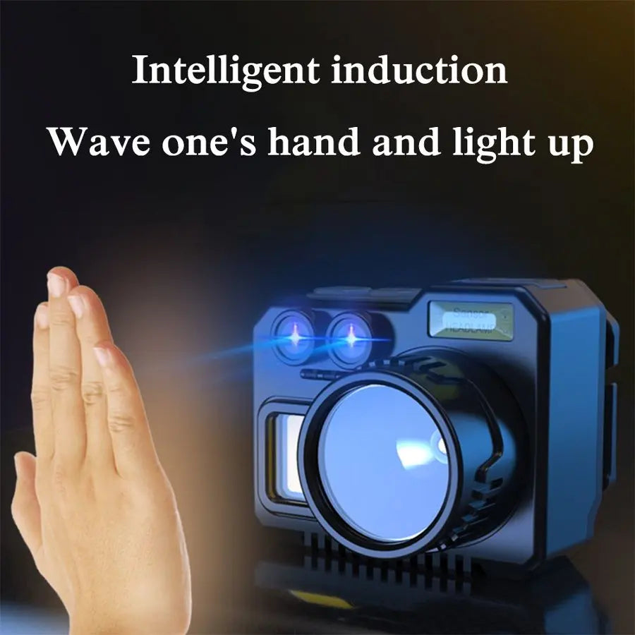 POCKETMAN IR Sensor Headlamp – 7 Modes USB Rechargeable LED