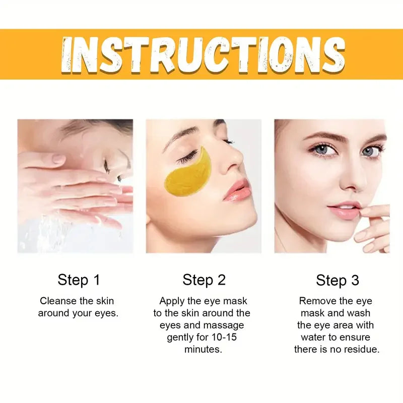 Turmeric vitamin C Eye Mask Anti Wrinkle Remove Dark Circle Eye Bags Puffiness Reduce Fine Line Firming Brightening Eye Patches Oasis Select