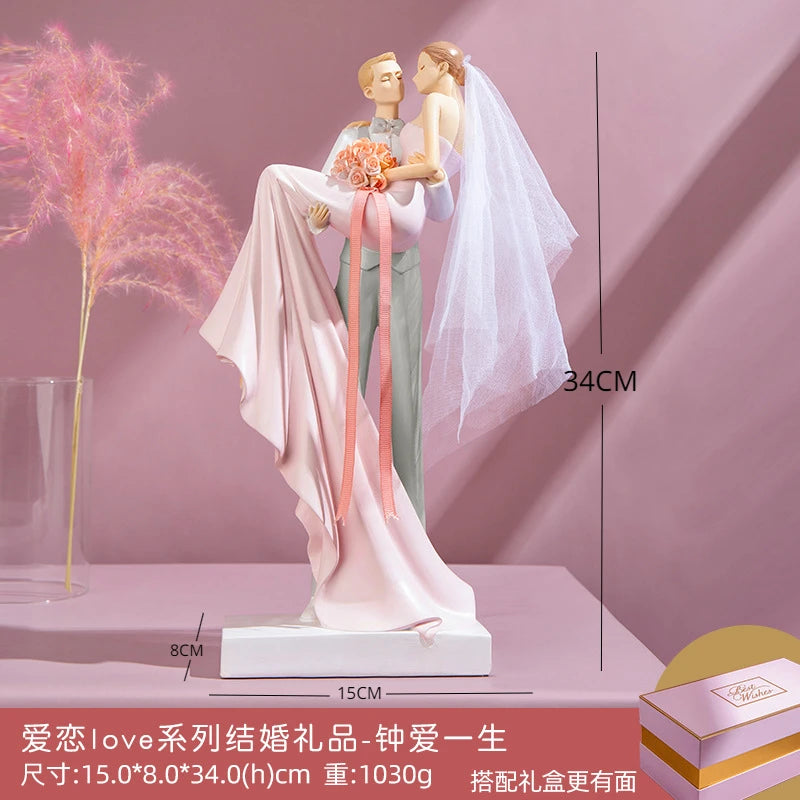 European-style Wedding Gifts, Room TV Cabinet Decorations, Practical for Newlyweds, Valentine's Day Wedding Room Ornaments Oasis Select B