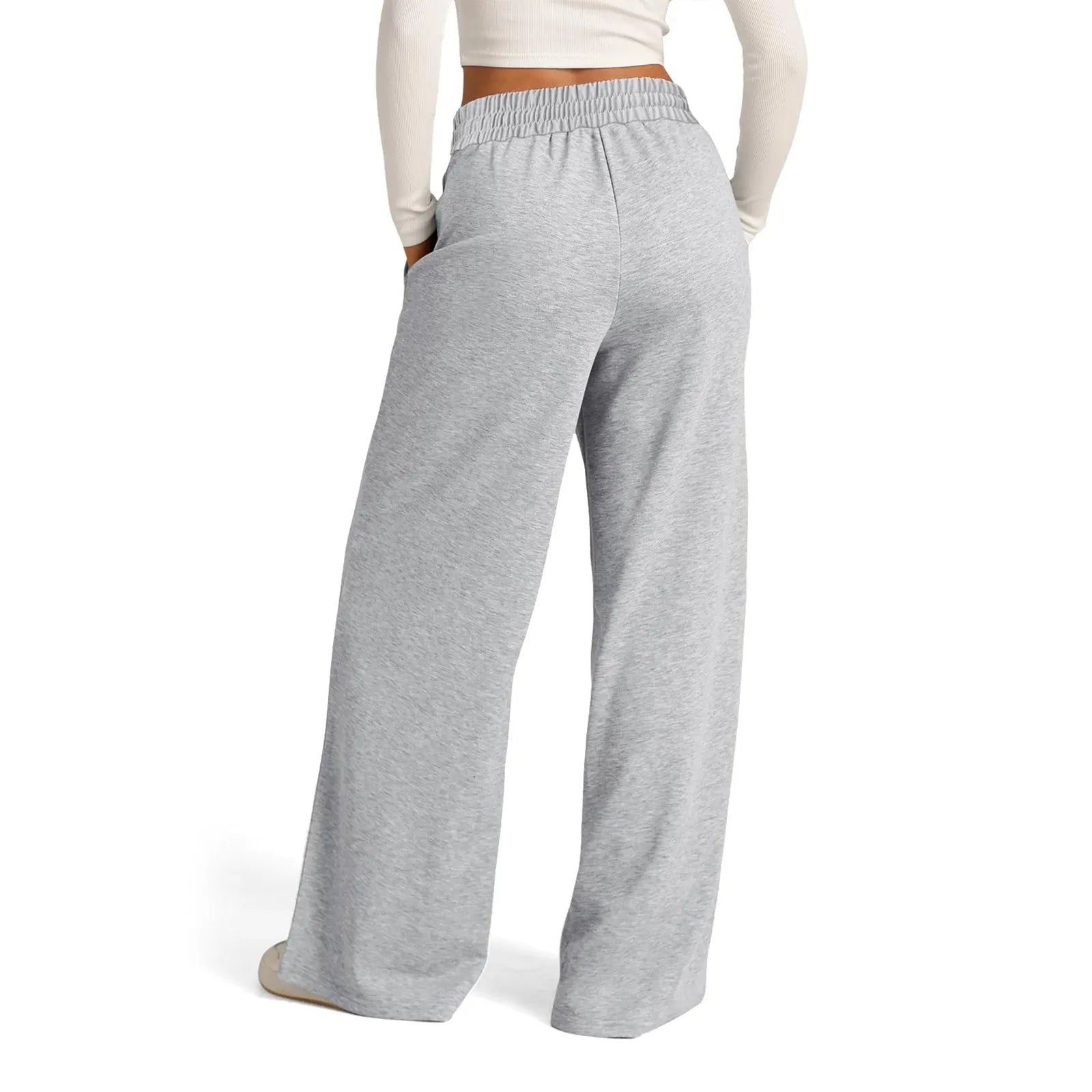 Women's Fleece Lined Wide Leg Sweatpants – High Waist Joggers Wide Leg Sweatpants Oasis Select