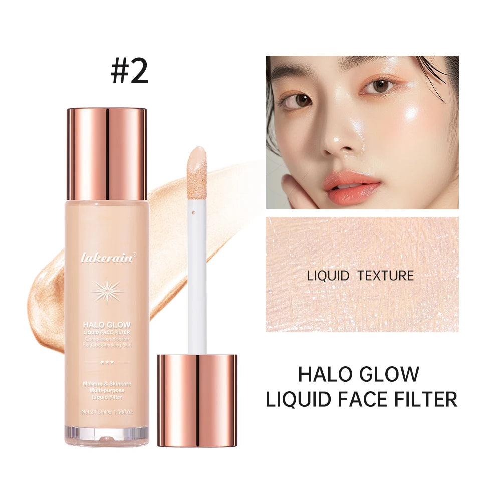 8colors Facial Highlight Liquid Long-Lasting Makeup Face Body Highlight Contouring Liquid Highlight Liquid Dual Effect Cosmetics Oasis Select Color 2