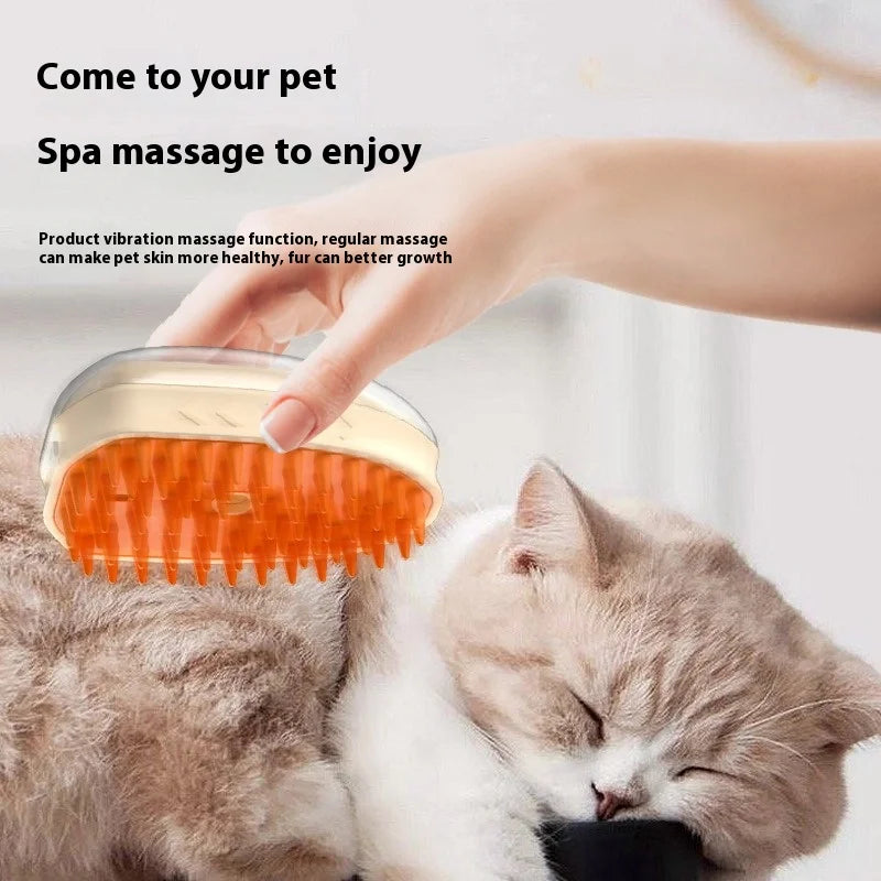 Multifunctional Pet Spray & Massage Brush for Cats and Dogs - Anti - Flyaway, Debloating & Cleaning Grooming Tool Lice Comb Oasis Select