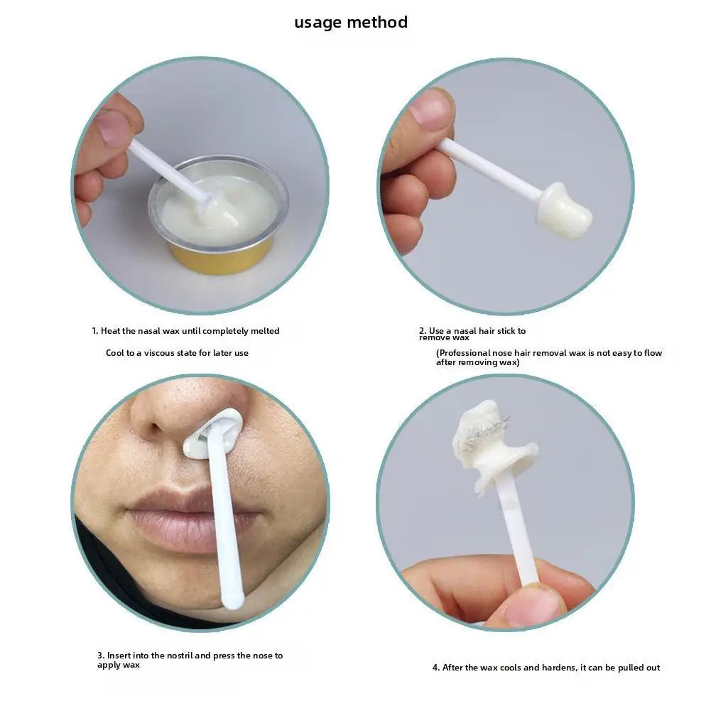 25g/50g Portable Nose Wax Kit Painless Ear Nose Hair Removal Wax Kit Sticks Nail Wax Cleaning Nose Beauty Tool For Men And Women Oasis Select