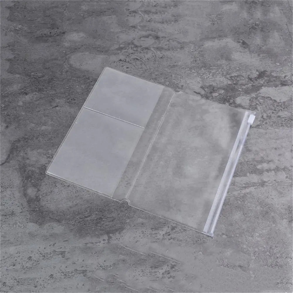 PVC Zipper Bag for Midori Travelers Notebook Journal Planner Accessory Card Holder Storage Standard/Pocket/Passport Oasis Select 165x95mm