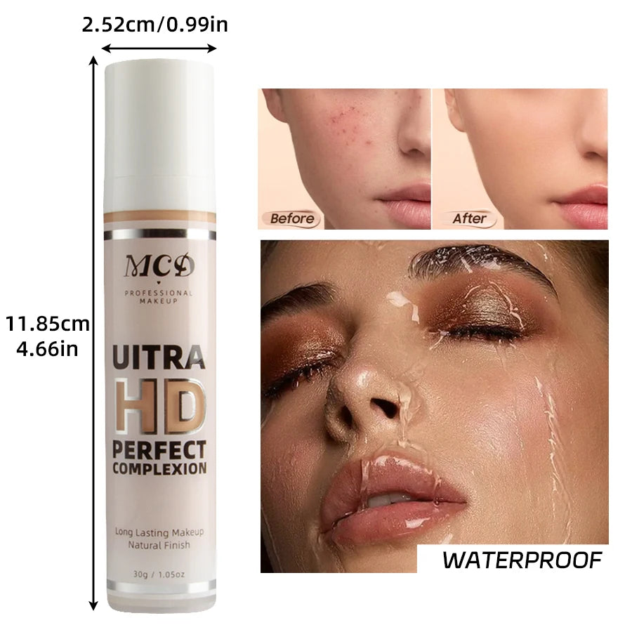 MCD 9-Shade Full Coverage Liquid Foundation | Natural Matte