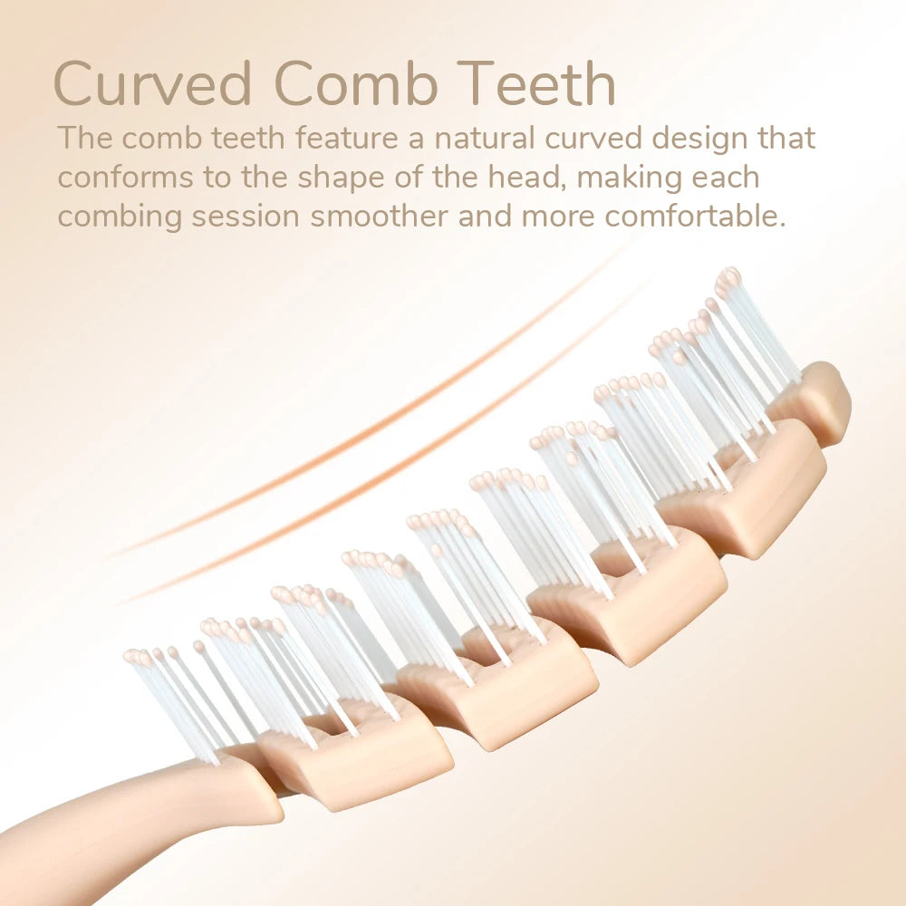 Creamy Hollow Wave Hair Brush - Flexible Vent Design, Round-Tip Bristles for Scalp Massage & Fast Detangling Oasis Select