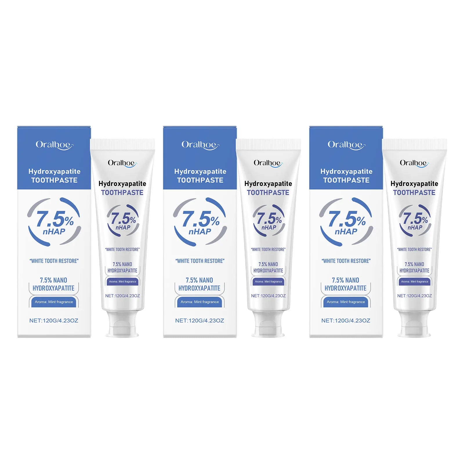 Oralhoe Hydroxyapatite Whitening Toothpaste – Stain Removal Whitening Toothpaste Oasis Select 360g boxed