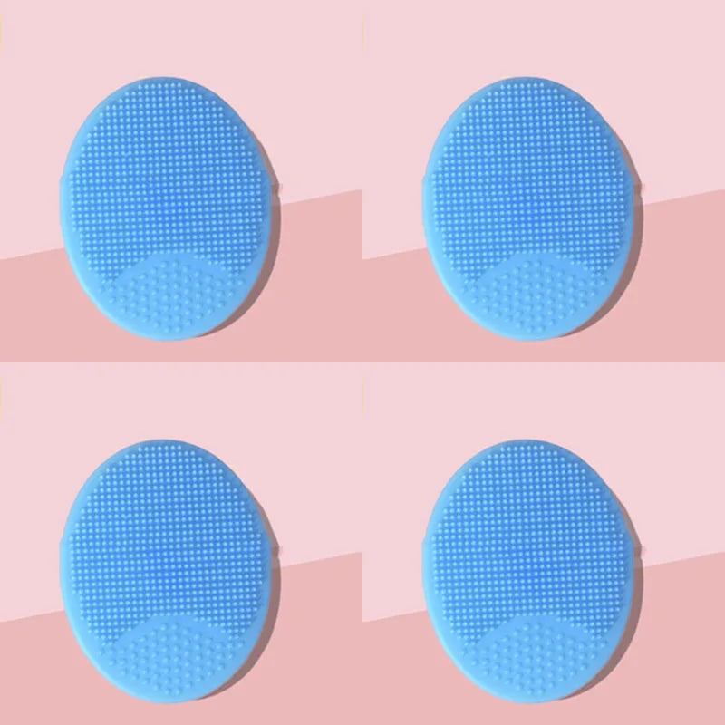 1/4pcs Soft Silicone Baby Bath Head Massage Brushes Hair Washing Brush Scalp Comb Kids For Newborn Bath Wipe Washing Hair Tools Oasis Select 4pcs blue