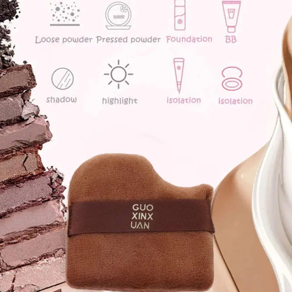 6-Piece Chocolate Powder Puff Set – Air Cushion & Sponge Kit
