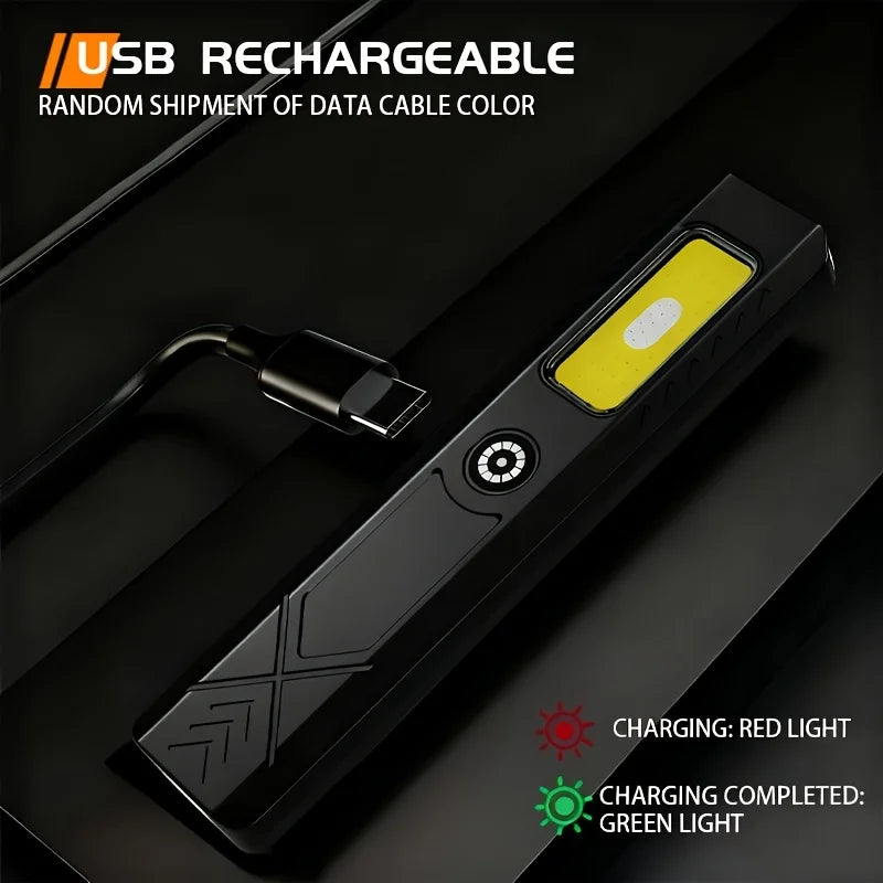 Mini COB LED Flashlight 600LM Rechargeable USB-C | Pen Clip