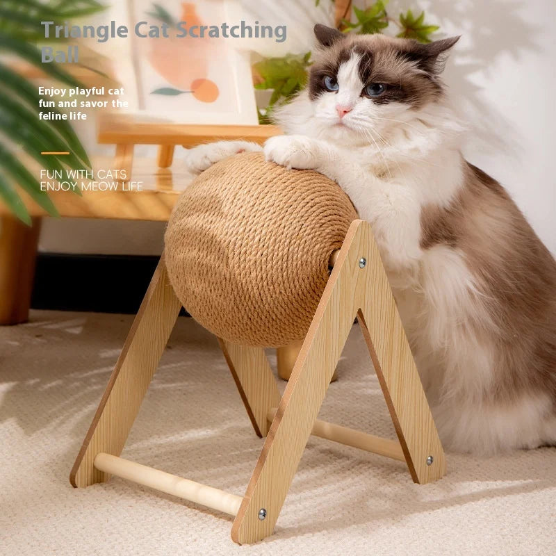 Cat Toy Scratch-ball - Vertical, Wear-resistant, Non-falling Off, Self-play Entertainment and Claw Grinding, Cat Scratch-ball Oasis Select