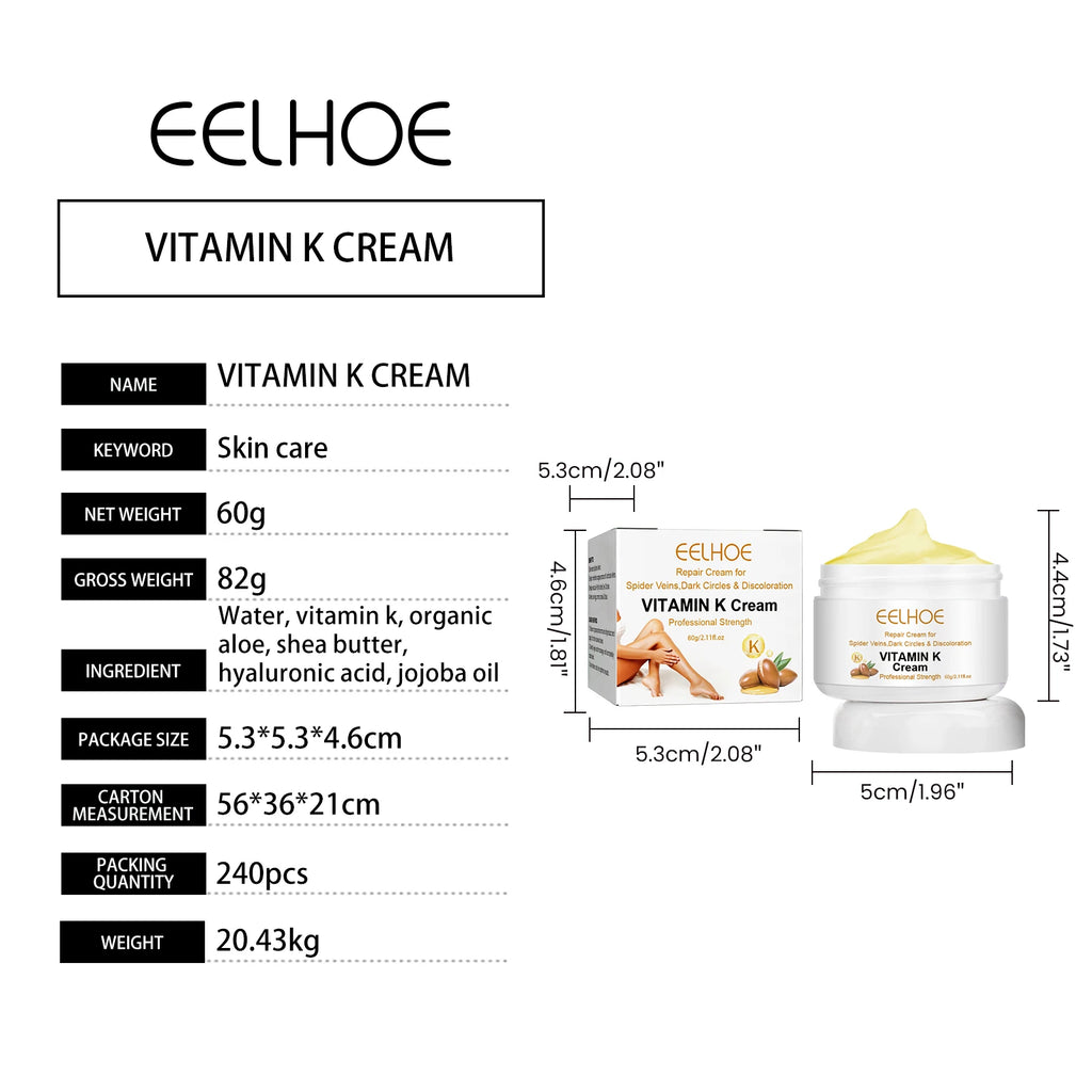 Vitamin K Cream Effective Varicose Vein Relief Cream Massage Care Relieve Leg Soreness Swelling Phlebitis Spider Pain Ointment Oasis Select
