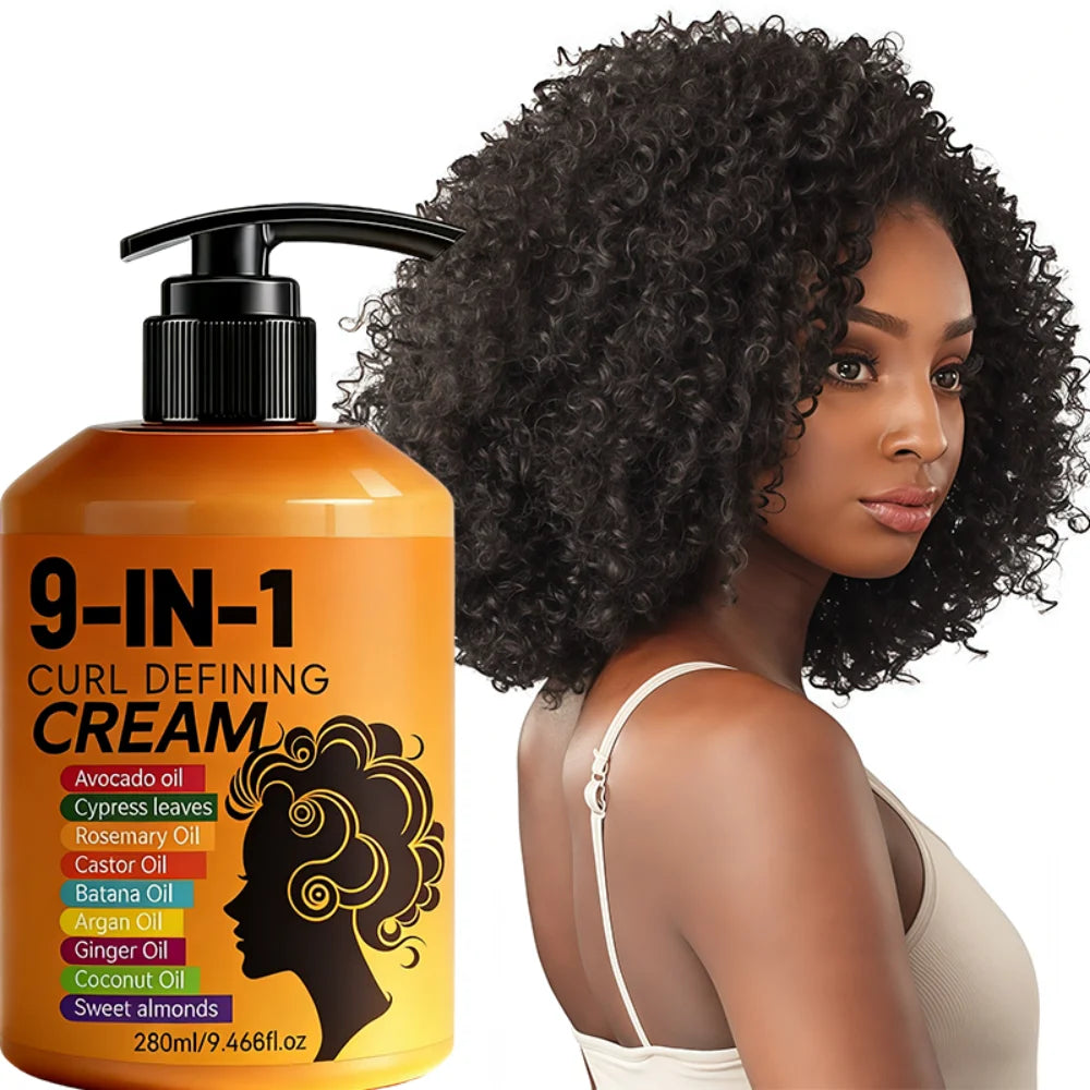 280ml Curly hair Styling cream, moisturizing and smoothing formula, enhances the elasticity and shine of curly hair, easy to set Oasis Select 1 pcs