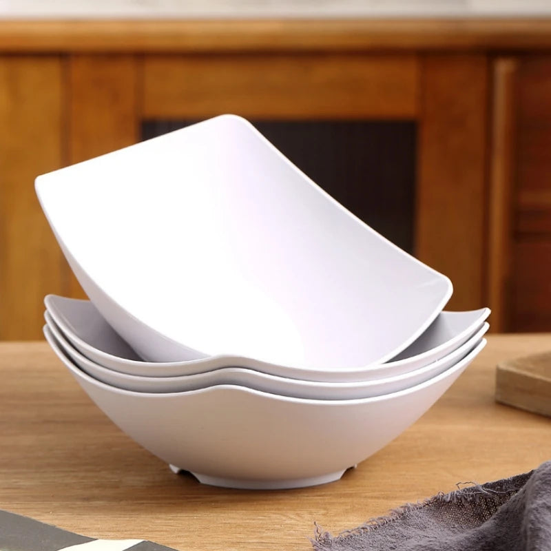 4pcs Salad Bowl Set Western Salad Dish Durable Plastic Bowls, Food Storage Containers for Family Gatherings and Everyday Use Oasis Select