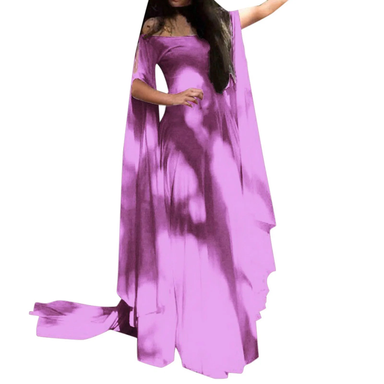 Women Halloween Dress Retro Cosplay Vintage Party Club Elegante Solid Off Shoulder Dress Maxi Funny Halloween Elf Dress Oasis Select