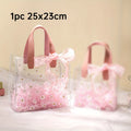 1PC Daisy Tote Gift Bag Candy Bag Thanksgiving, Day of the Dead, Eid al-Fitr, Deepavali, Christmas Portable Gift Jewelry Bag Oasis Select rosy 25x23cm 1pc Other