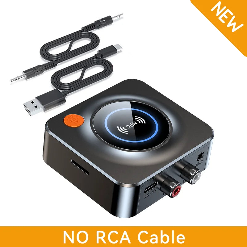 NFC Bluetooth Adapter 3D Stereo Music Wireless Bluetooth Audio Receiver 3.5mm AUX Support TF Card Play For Car Kit Speakers Oasis Select NO RCA Cable