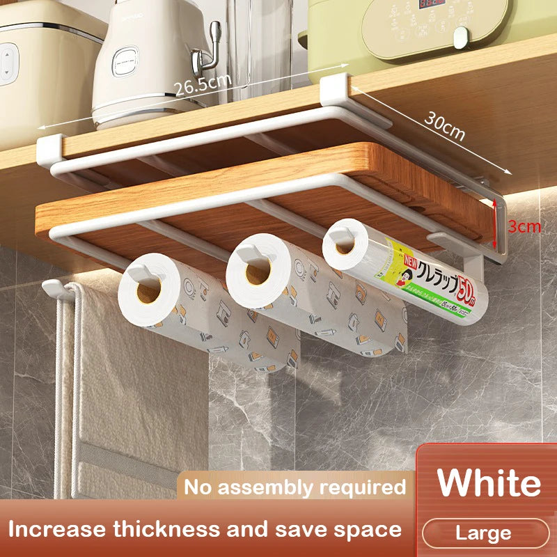 Under Cabinet Basket Shelf & Cutting Board Rack – No-Drill