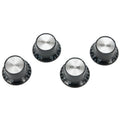 4pcs Aluminum Guitar Tone And Volume Speed Control Knobs Silver Silver Top Hat Bell For GB LP SG Electric Guitar Accessories Oasis Select 4PCS