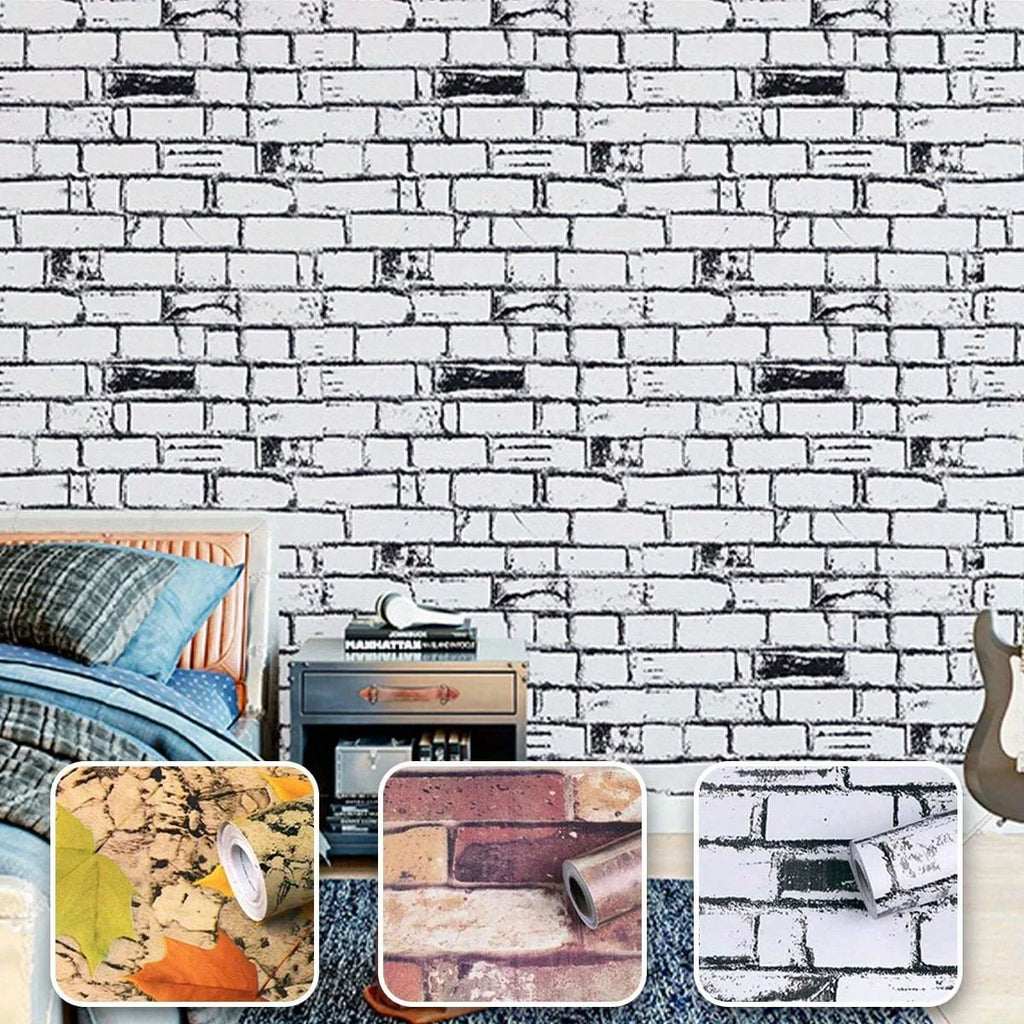 1Roll 10m Self Adhesive 3D Textured Wallpaper Waterproof Decorative Film For Kitchen Cabinets Wardrobe And Furniture Sticker Oasis Select