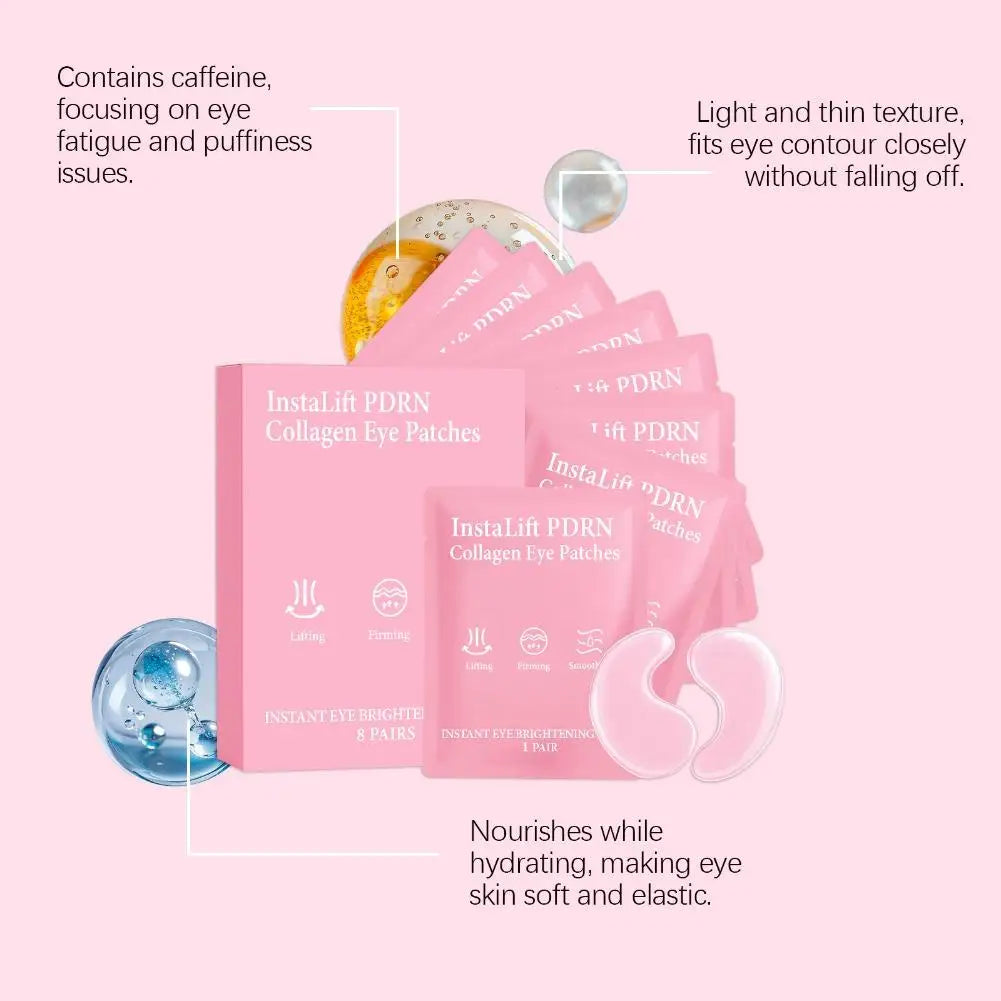 InstaLift Collagen Eye Mask - For Eye Bags Dark Circles Fine Lines, Nicotinamide Hydrolyzed Collagen Hydrating Anti-Wrinkle Oasis Select