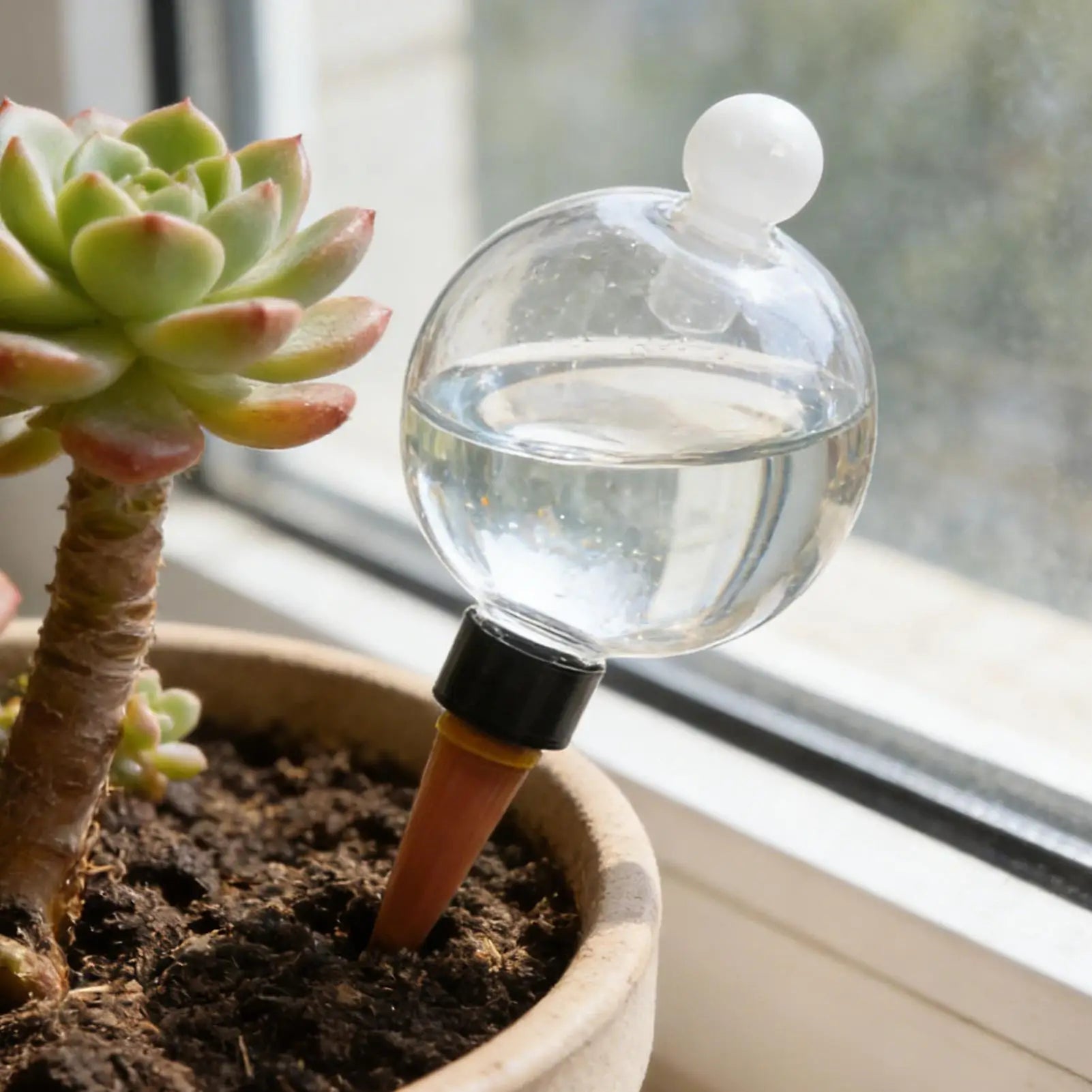 4Pcs Plastic Automatic Plant Watering Bulbs 500ml Globes Shape Self Watering Device Drip Irrigation System for Potted Plants Oasis Select