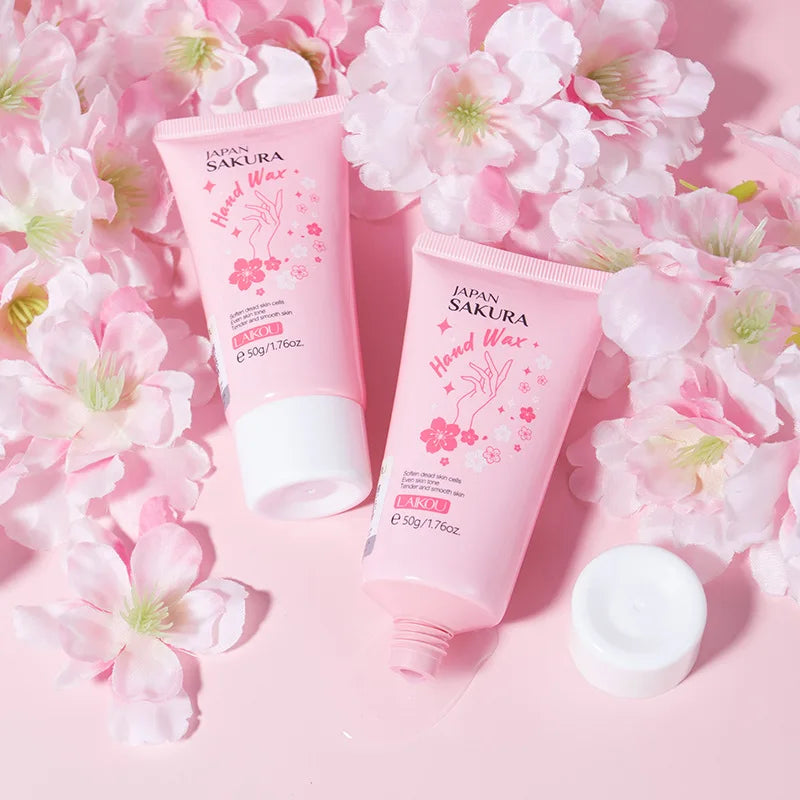 LAIKOU Sakura Hand Wax Mask – Exfoliating & Moisturizing Hand Peeling Mask Oasis Select