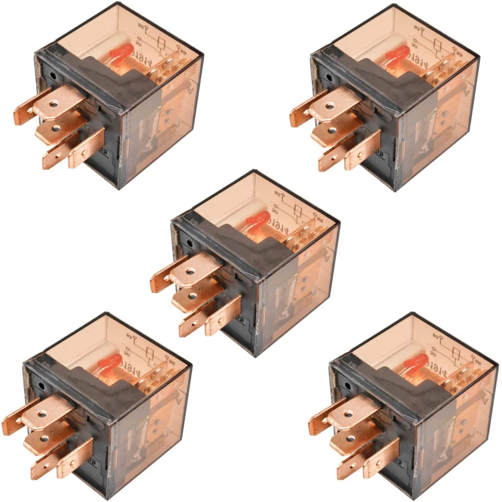 Waterproof Relay DC 12V 100A Relay SPDT 5 Pin Relay Car Heavy Duty Split Charge Waterproof Transparent Case Oasis Select 5pcs