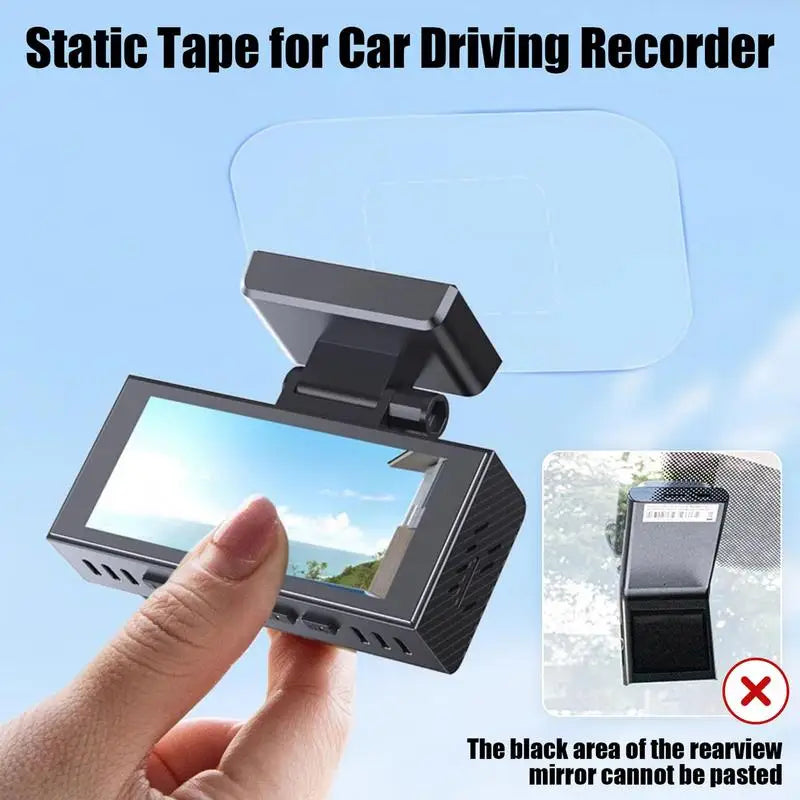 Dashcam Windshield Sticker 6pcs Dash Cam Adhesive Electrostatic Stickers For Dash Cam Transparent Windshield Film Screen Sticker Oasis Select
